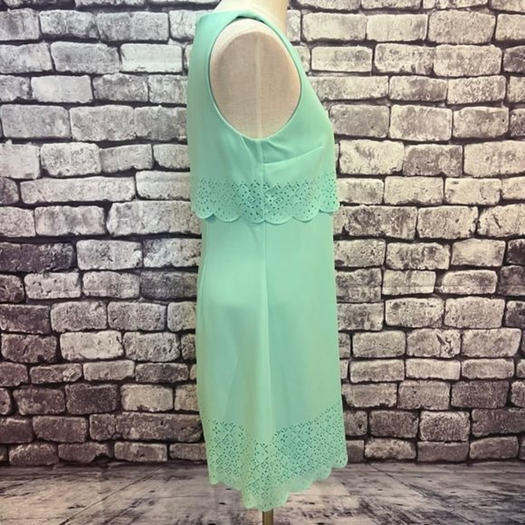 White House Black Market Green Sleeveless Dress Size 6 - Picture 7 of 9